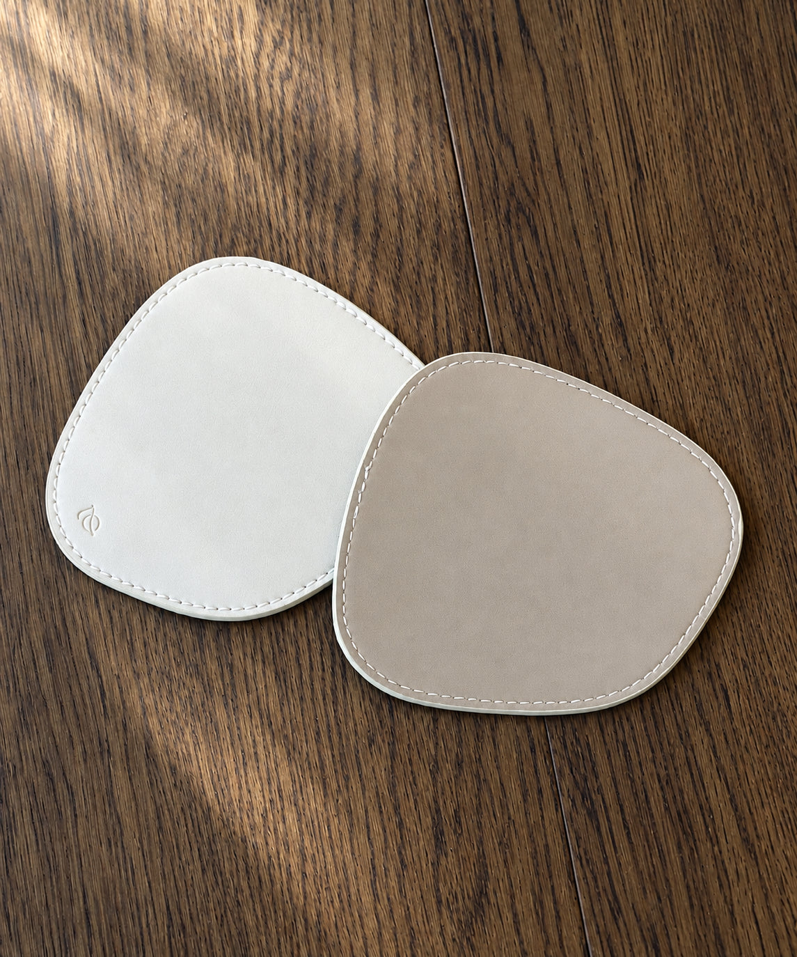 Glasuntersetzer Taupe/Creme | Jade