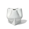 Kleine Keramikvase in Weiß mit skulpturaler asymmetrischer Form | Livia