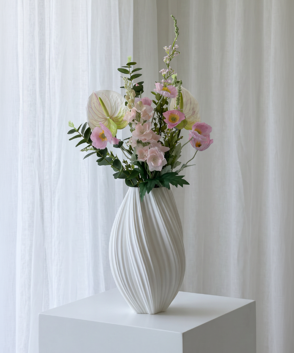 Rose Whisper 7er Bouquet in Rosa, Weiß & Grün | Bloom