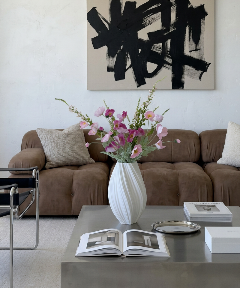 Kunstblumen-Bouquet Rosy Wild 9er in Rosa und Pink aus der Serie Bloom – Größenübersicht
