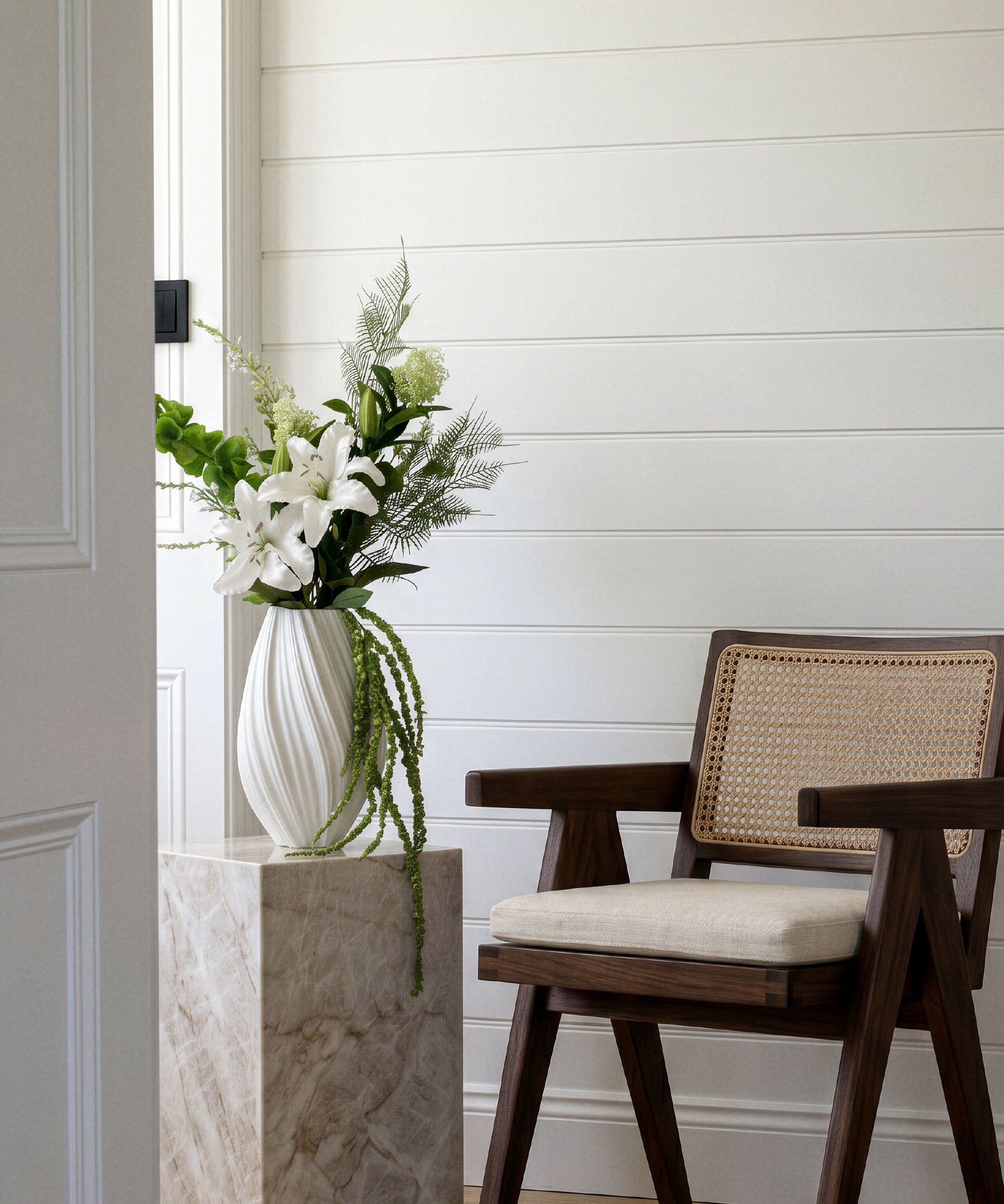 White Drama 7er Bouquet in Weiß & Grün | Bloom